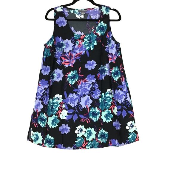 Jessica London Womens 12W Floral Sleeveless Tunic Top Multicolor Lightweight - Picture 1 of 10